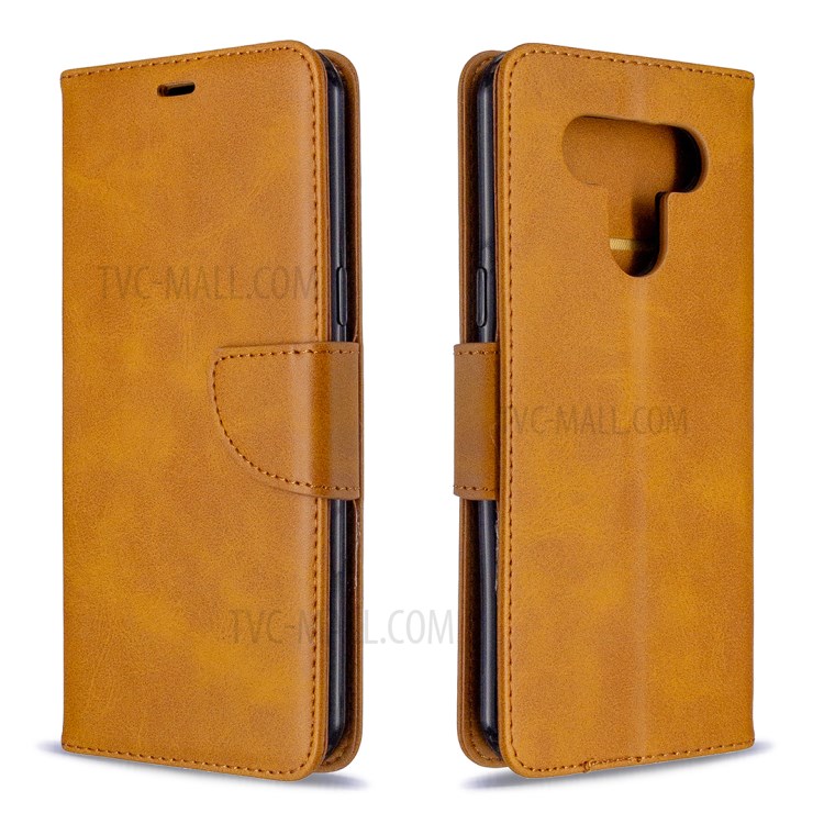 Wallet Leather Case with Stand Shell for LG K51 - Brown-4