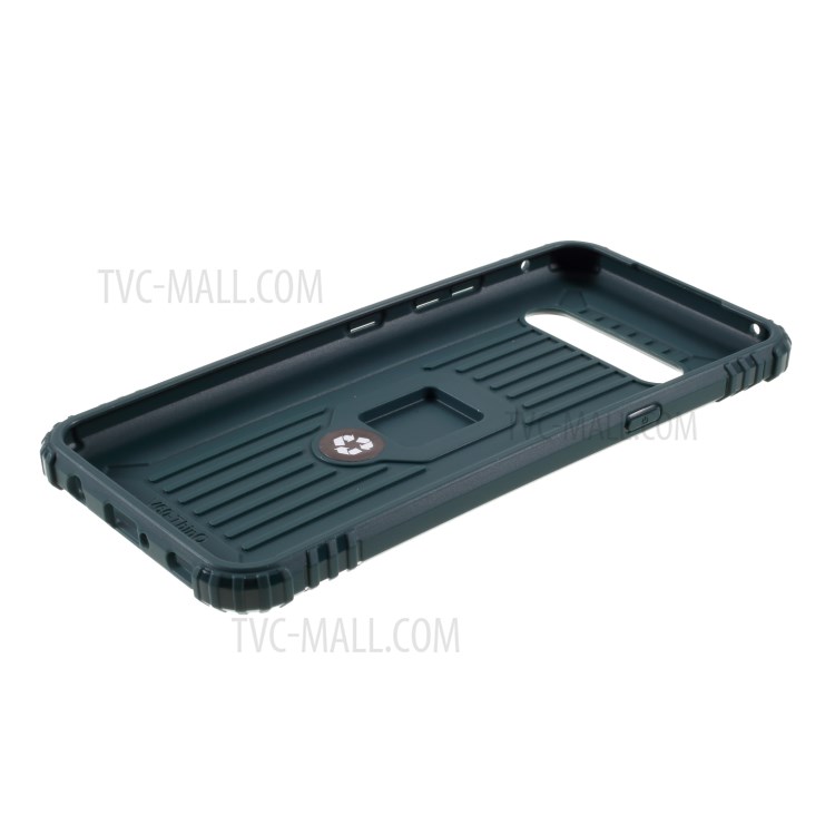 Finger Ring Kickstand Drop-proof TPU Unique Cover for LG V60 ThinQ 5G - Green-5