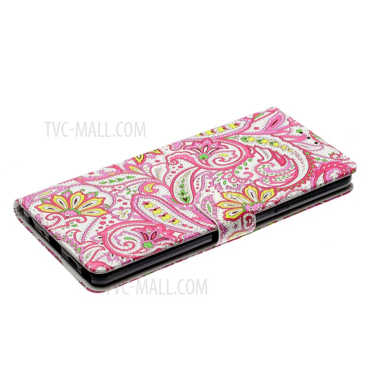 Embossed Patterned Wallet Leather Phone Cover with Strap for LG Stylo 6 - Paisley Flower-6