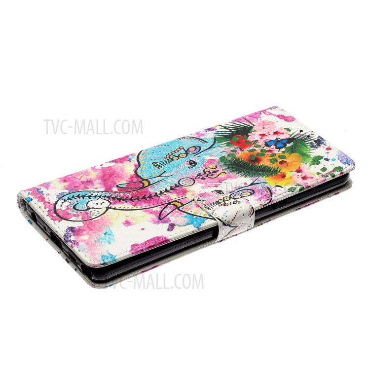 Embossed Patterned Wallet Leather Phone Cover with Strap for LG Stylo 6 - Elephant-5