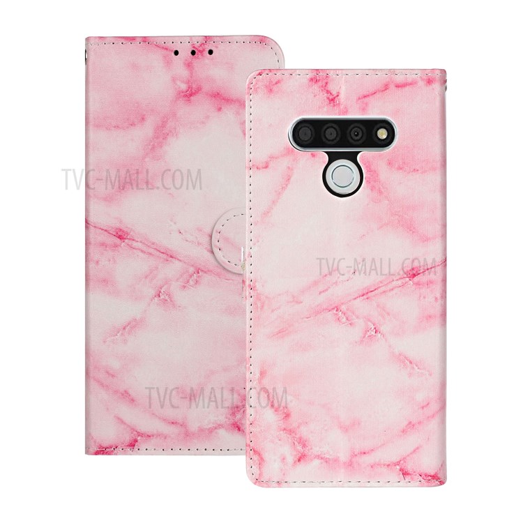 Printing Skin Magnetic Leather Cell Phone Cover for LG Stylo 6 - Pink-2
