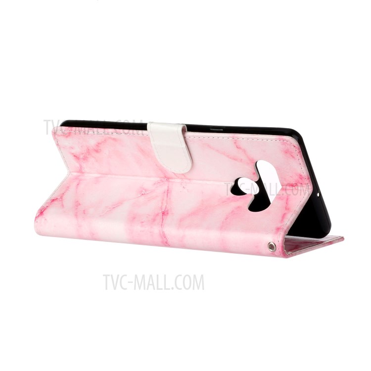 Printing Skin Magnetic Leather Cell Phone Cover for LG Stylo 6 - Pink-5