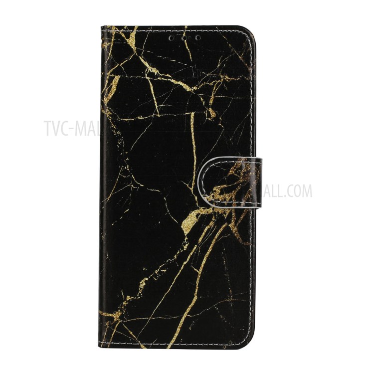 Pattern Printing Case Leather Wallet Stand Phone Cover for LG K51 - Black-3