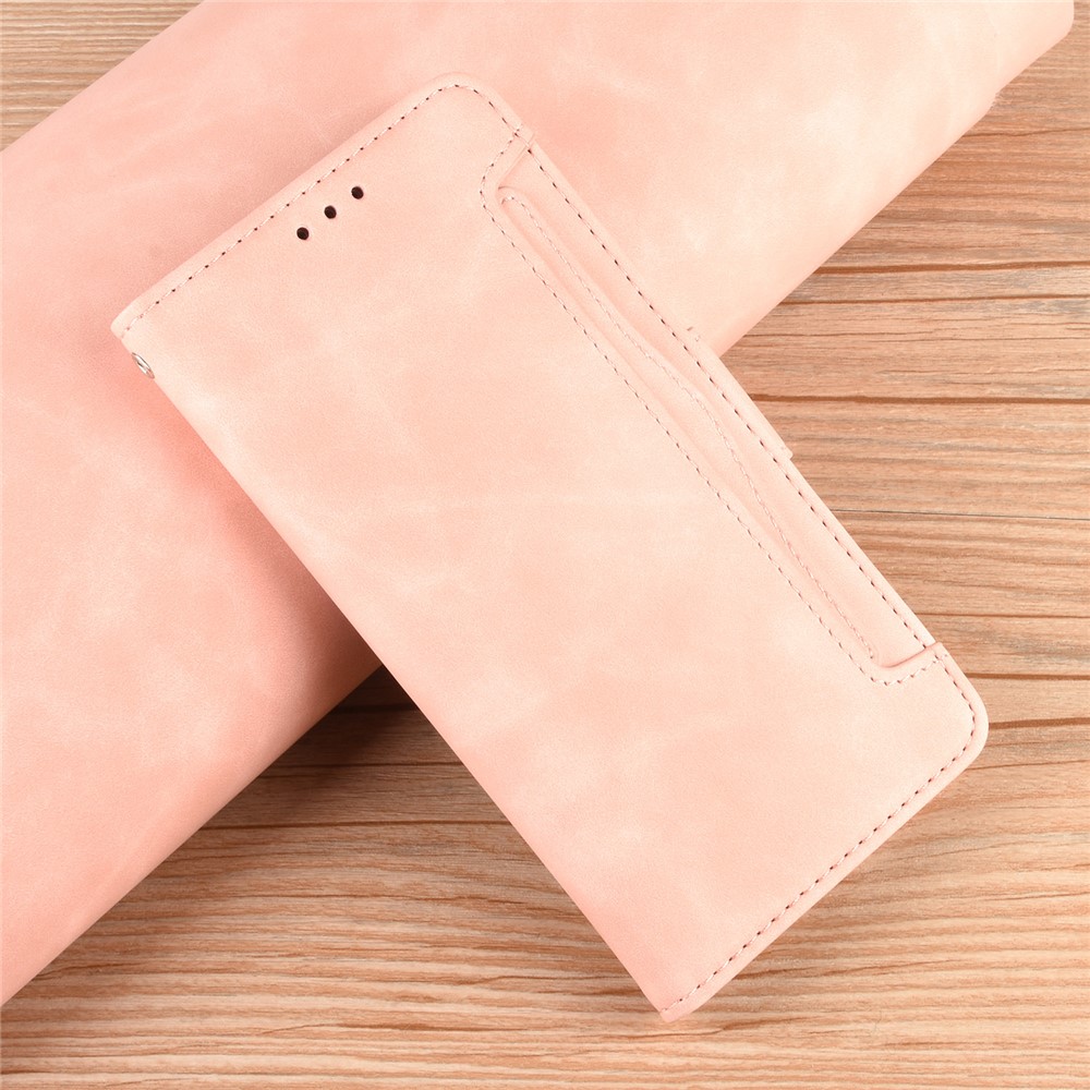 Étui de Téléphone en Cuir de Portefeuille Avec Plusieurs Emplacements de Carte Pour LG Velvet - or Rose-12