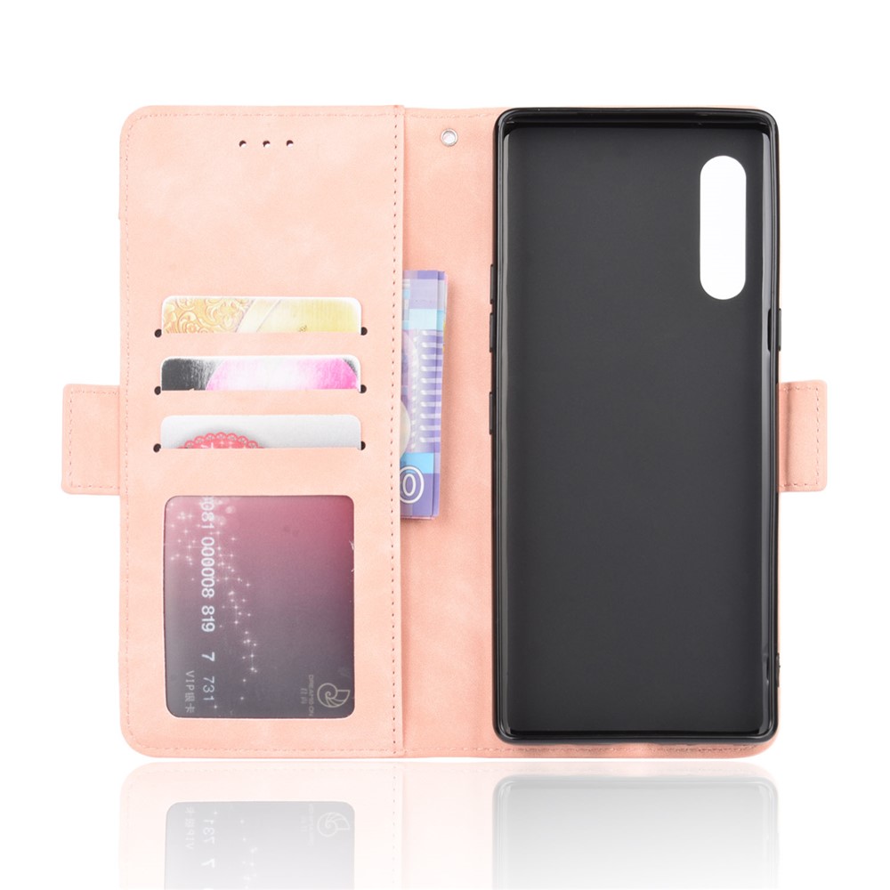 Wallet Leather Phone Case with Multiple Card Slots for LG Velvet - Rose Gold-4
