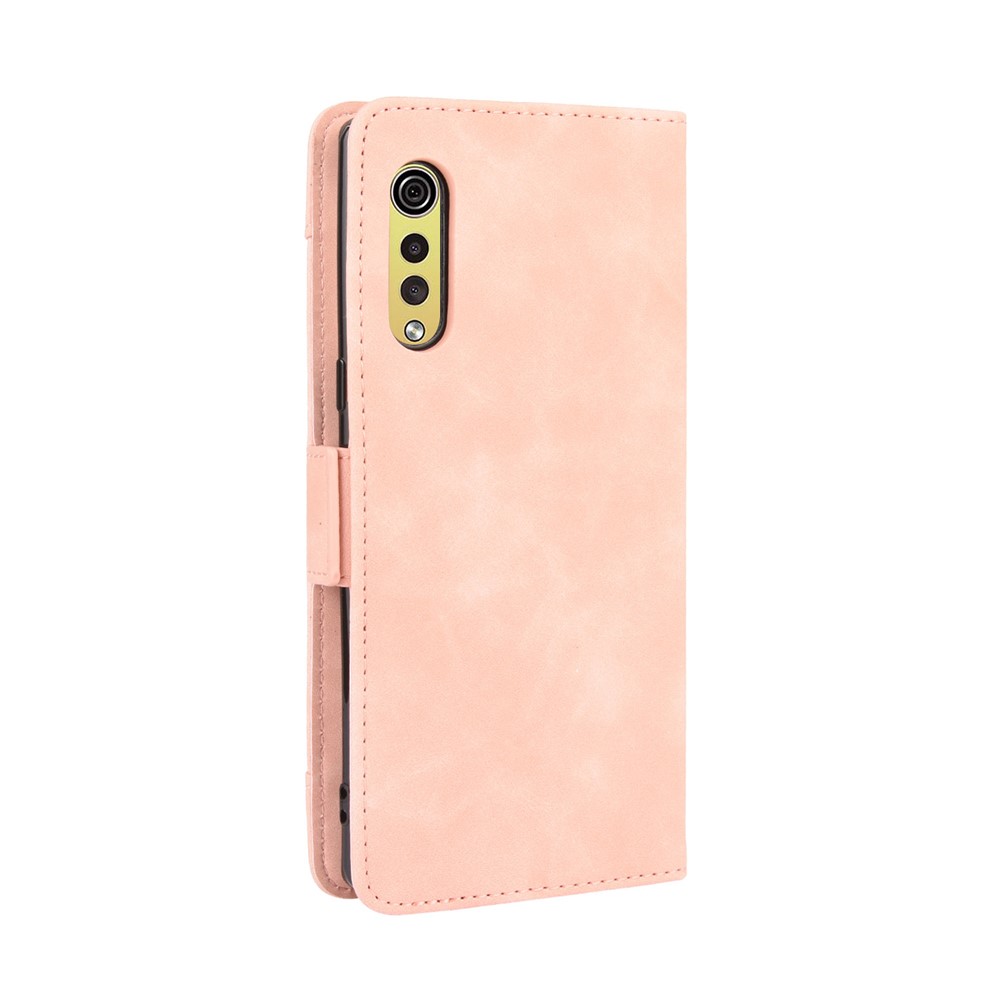 Wallet Leather Phone Case with Multiple Card Slots for LG Velvet - Rose Gold-7