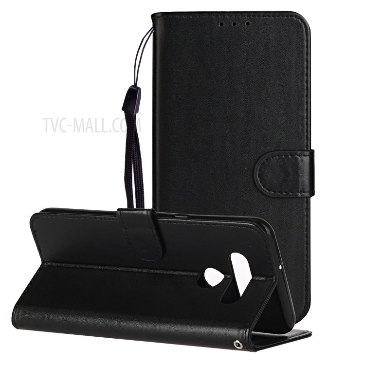 With Wallet Leather Stand Phone Case for LG K51 - Black-1