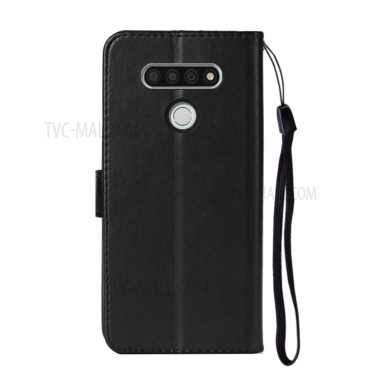 With Wallet Leather Stand Phone Case for LG K51 - Black-4