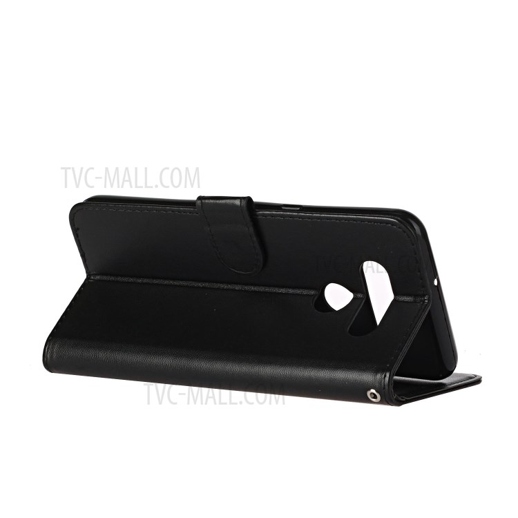 With Wallet Leather Stand Phone Case for LG K51 - Black-5