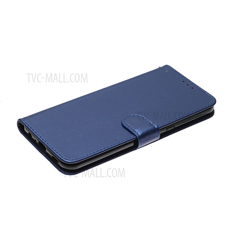 With Wallet Leather Stand Phone Case for LG K51 - Blue-5