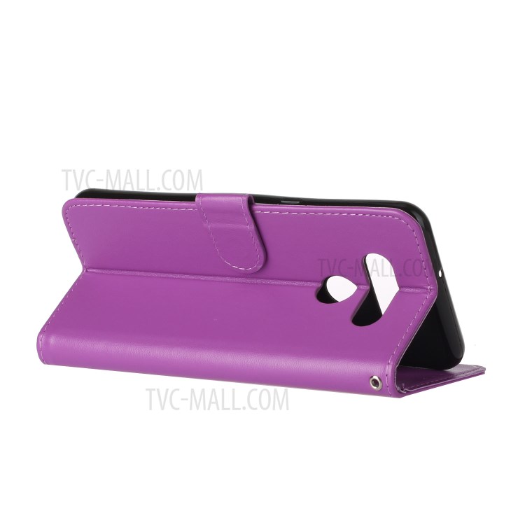 With Wallet Leather Stand Phone Case for LG K51 - Purple-5