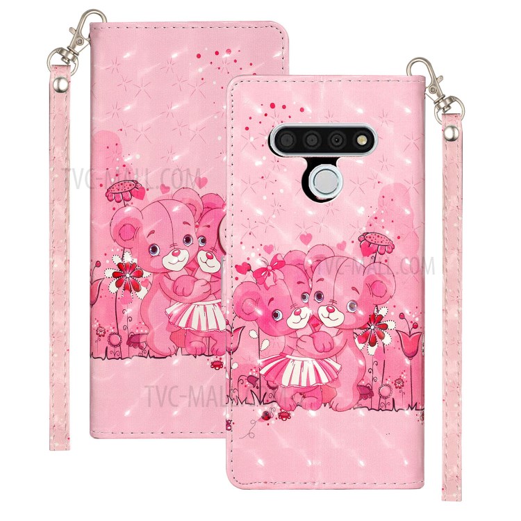 Light Spot Decor Pattern Printing Wallet Stand Leather Case with Strap for LG Stylo 6 - Elephant-1