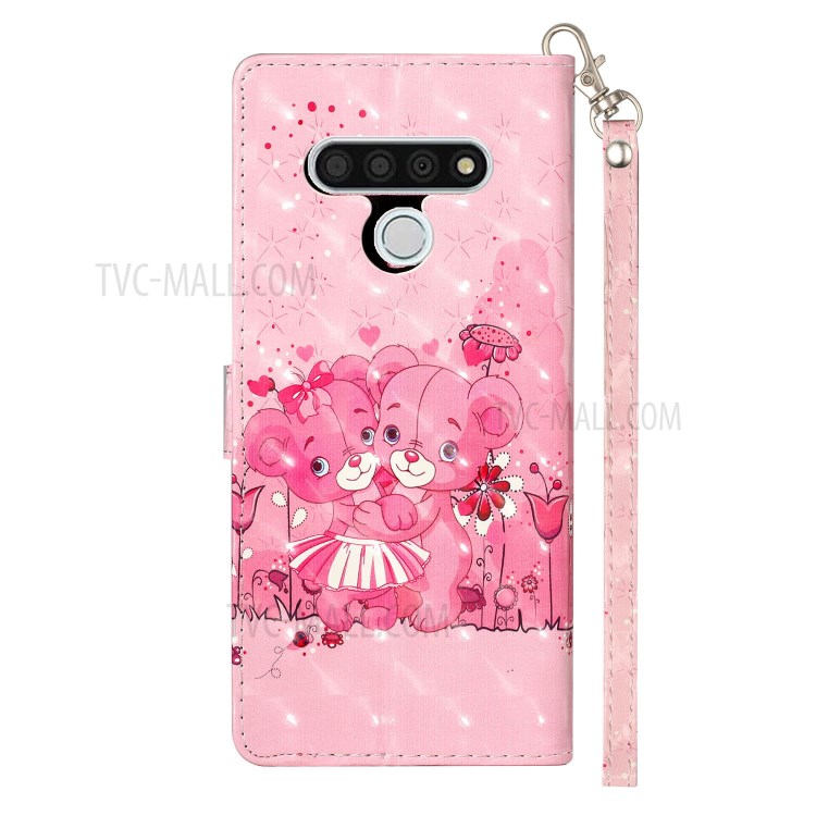 Light Spot Decor Pattern Printing Wallet Stand Leather Case with Strap for LG Stylo 6 - Elephant-4