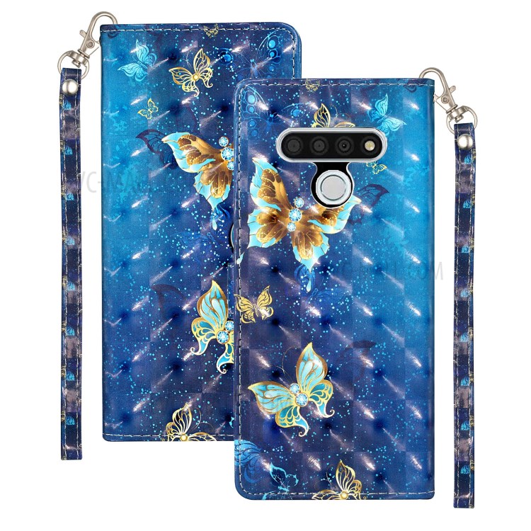 Light Spot Decor Pattern Printing Wallet Stand Leather Case with Strap for LG Stylo 6 - Butterfly-1