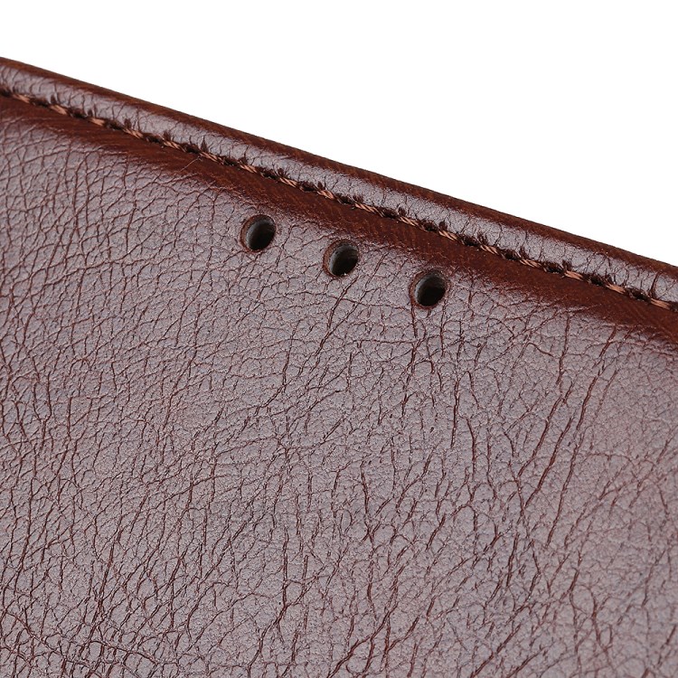 Nappa Textur Spaltleder Shell Geldbörse Handyabdeckung Für LG Harmonie 4 - Braun-7