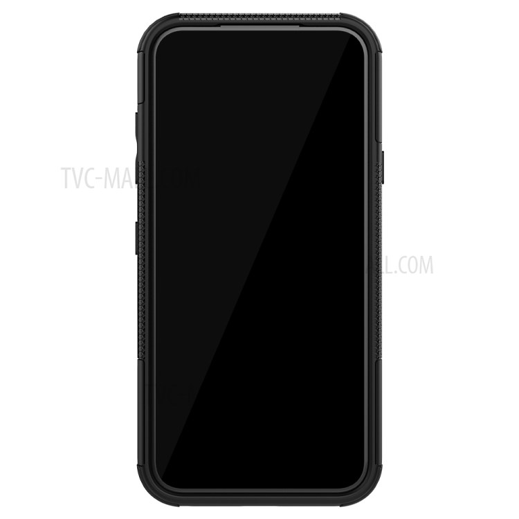 Anti-slip PC + TPU Unique Case with Kickstand for LG K31/Aristo 5 - Black-8
