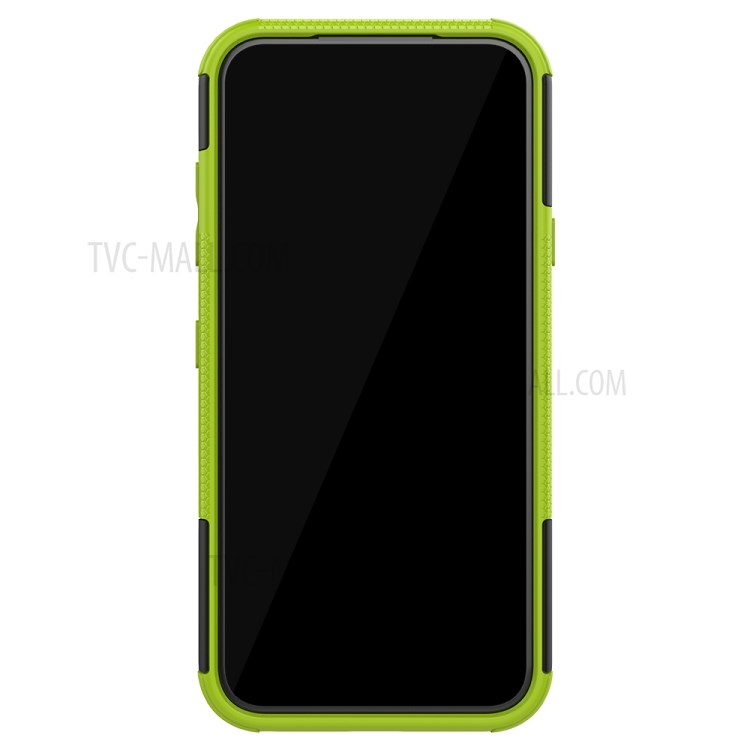 Anti-slip PC + TPU Unique Case with Kickstand for LG K31/Aristo 5 - Green-8