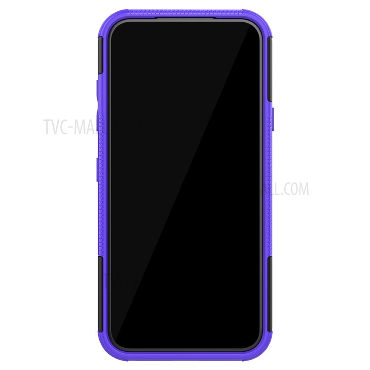 Anti-slip PC + TPU Unique Case with Kickstand for LG K31/Aristo 5 - Purple-8