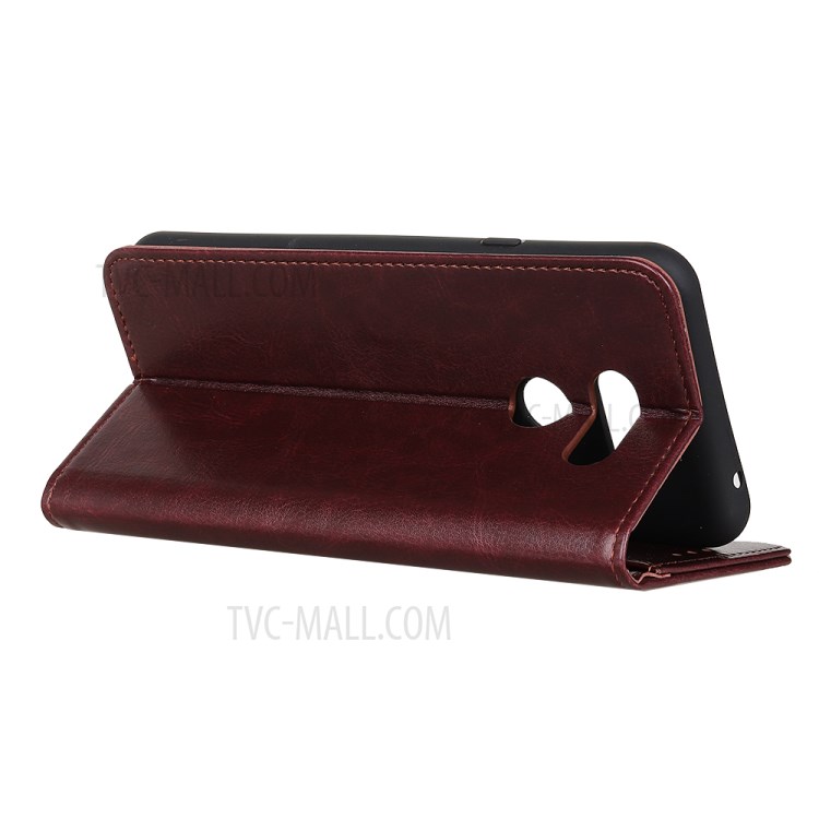 Crazy Horse Wallet Stand Leather Cover for LG Harmony 4 - Brown-4