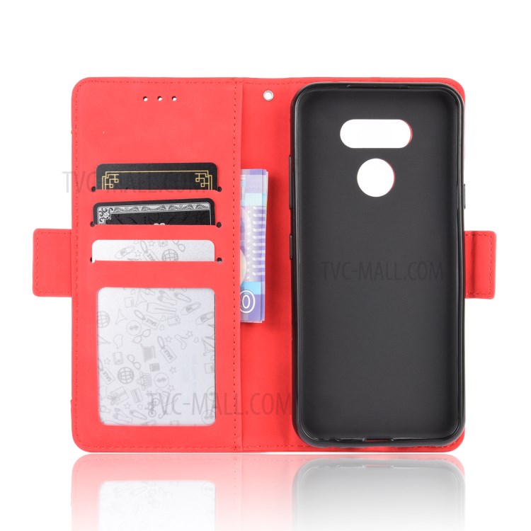 Multiple Card Slots Wallet Leather Protective Cover for LG Harmony 4 - Red-5