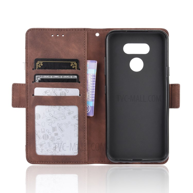 Multiple Card Slots Wallet Leather Protective Cover for LG Harmony 4 - Brown-5
