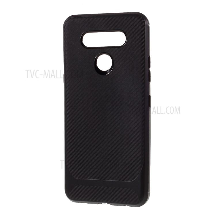 Carbon Fibre Skin TPU Shell for LG K51 - Black-2