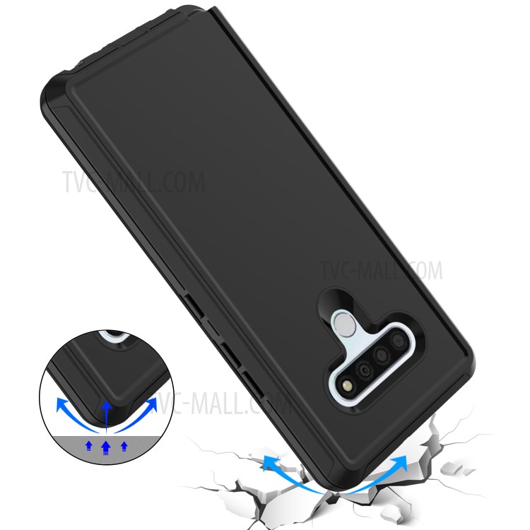 Shockproof PC + TPU Hybrid Mobile Case with Belt Clip Kickstand for LG Stylo 6 - Black-9