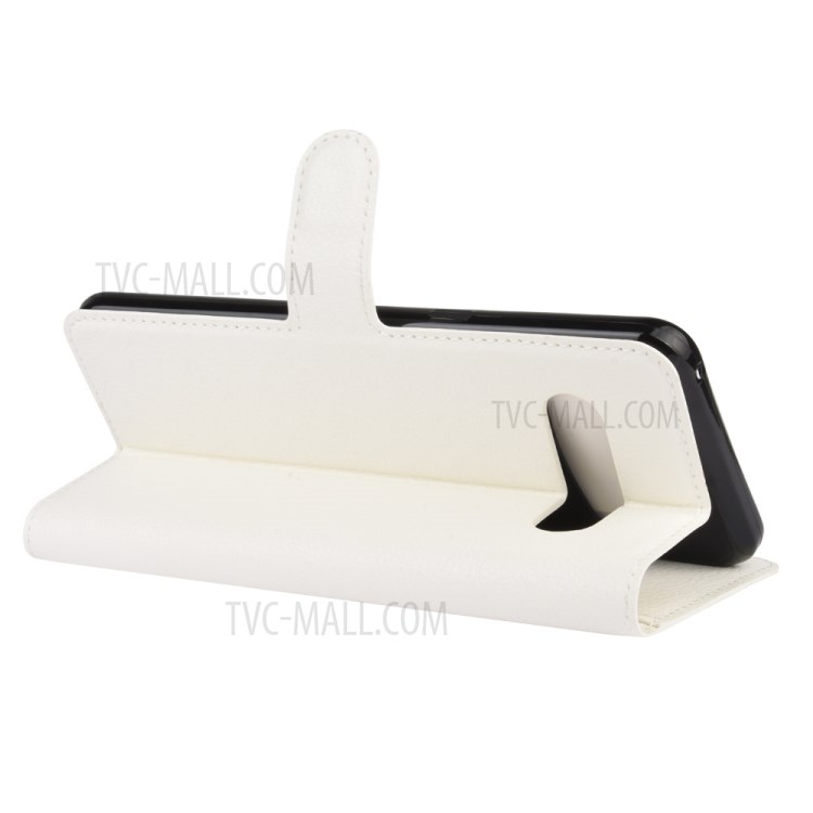 Litchi Texture Wallet Stand Leather Shell Cover for LG V60 ThinQ 5G - White-5