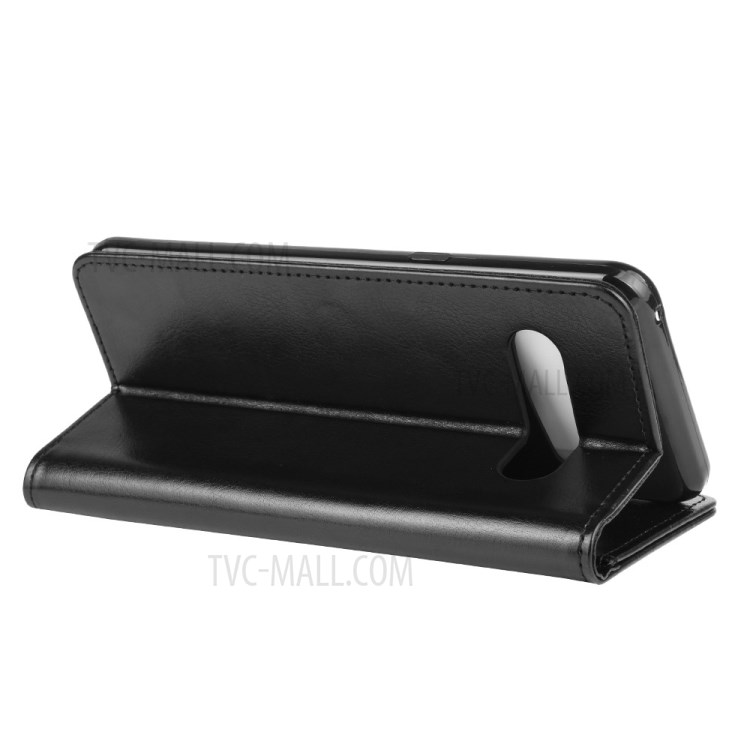 Crazy Horse Surface with Wallet Leather Shell for LG V60 ThinQ 5G - Black-7