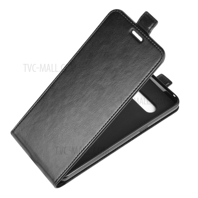 Crazy Horse Skin Vertical Flip Leather with Card Holder Case for LG V60 ThinQ 5G - Black-4
