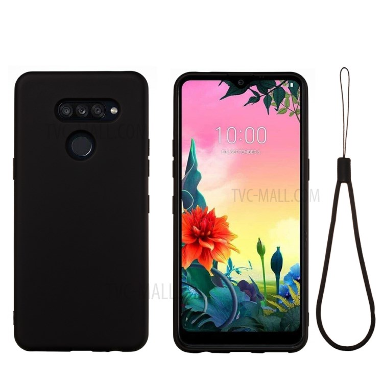 Liquid Silicone Phone Cover Case for LG K50S - Black-1