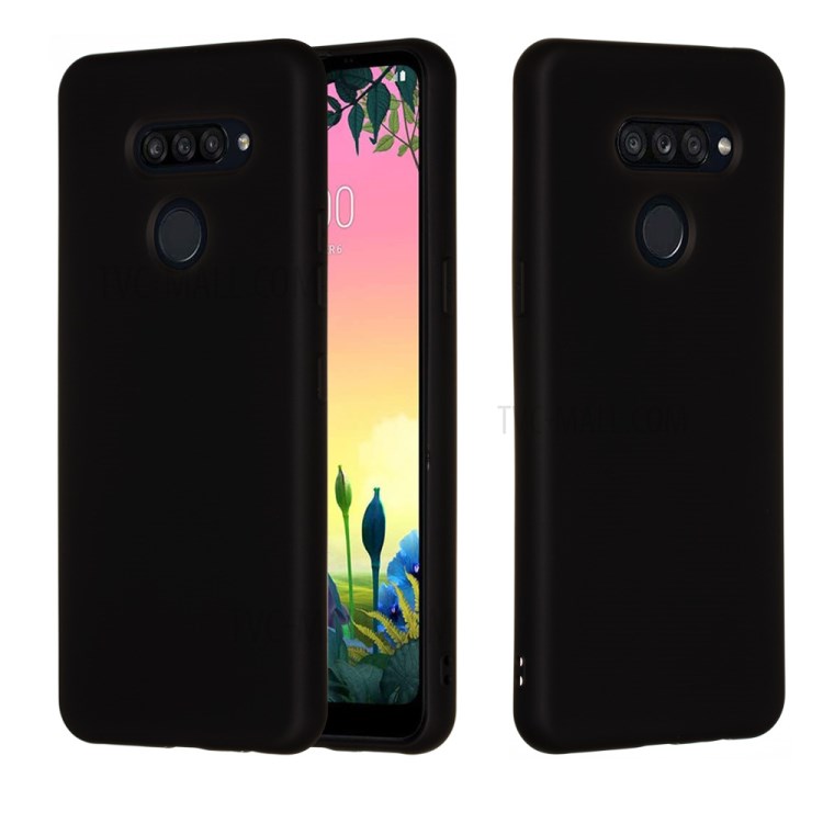 Liquid Silicone Phone Cover Case for LG K50S - Black-2