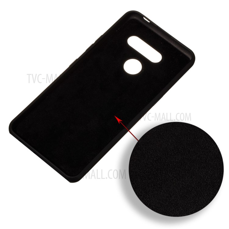 Étui de Couverture de Téléphone en Silicone Liquide Pour LG K50S - Noir