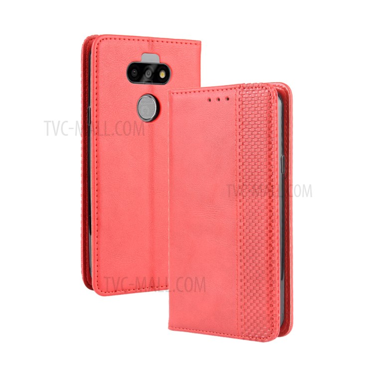 Auto-absorbed Retro Leather with Wallet Case for LG K31/Aristo 5/Aristo 5 Plus - Red-2