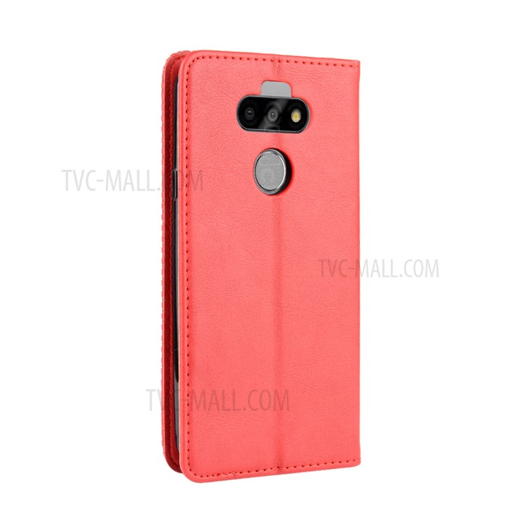 Auto-absorbed Retro Leather with Wallet Case for LG K31/Aristo 5/Aristo 5 Plus - Red-7