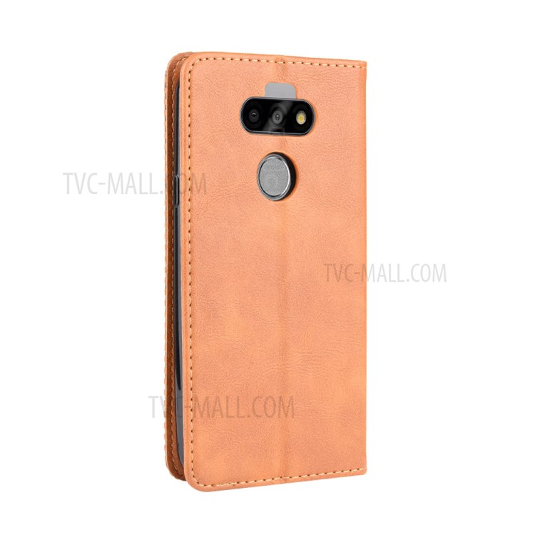 Auto-absorbed Retro Leather with Wallet Case for LG K31/Aristo 5/Aristo 5 Plus - Brown-10