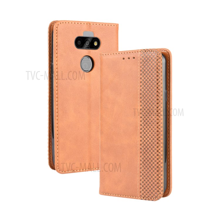 Auto-absorbed Retro Leather with Wallet Case for LG K31/Aristo 5/Aristo 5 Plus - Brown-2