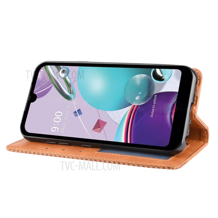Auto-absorbed Retro Leather with Wallet Case for LG K31/Aristo 5/Aristo 5 Plus - Brown-9