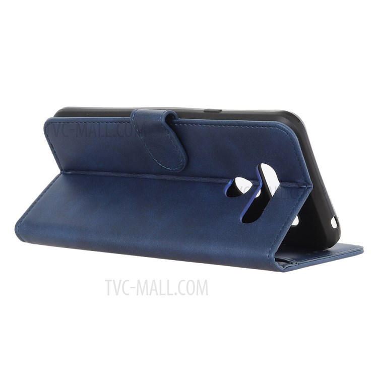 PU Leather Magnetic Wallet Stand Phone Shell for LG Style 3 L-41A - Blue-4