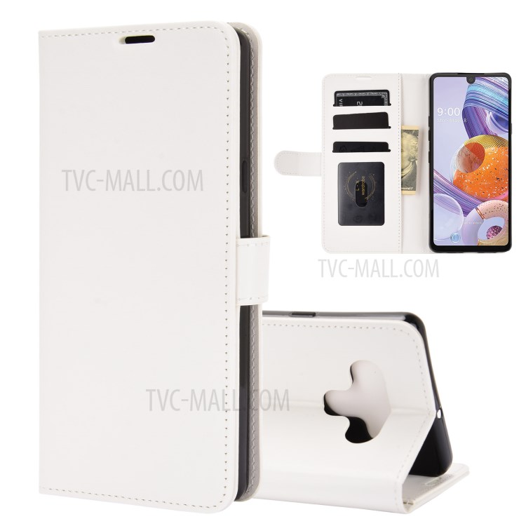 Crazy Horse Skin Leather Protective Shell with Card Slots and Cash Pocket for LG Stylo 6 - White-1