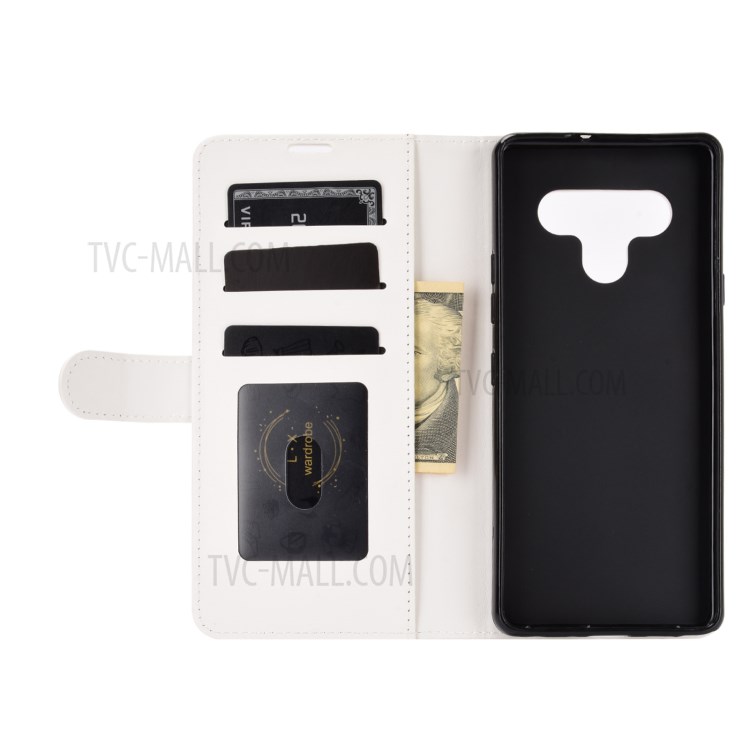 Crazy Horse Skin Leather Protective Shell with Card Slots and Cash Pocket for LG Stylo 6 - White-4