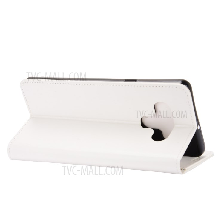Crazy Horse Skin Leather Protective Shell with Card Slots and Cash Pocket for LG Stylo 6 - White-6