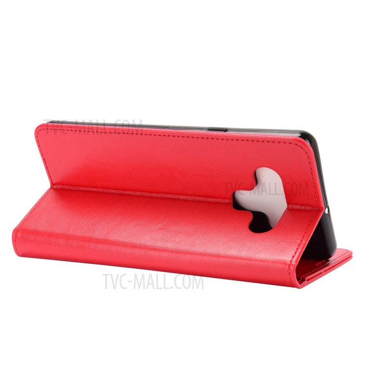 Crazy Horse Skin Leather Protective Shell with Card Slots and Cash Pocket for LG Stylo 6 - Red-6