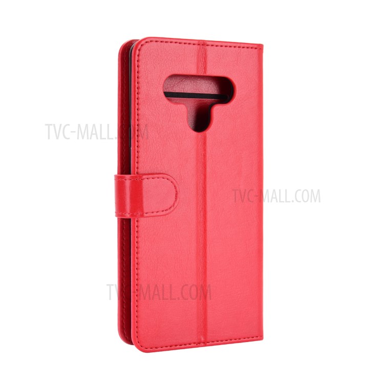 Crazy Horse Skin Leather Protective Shell with Card Slots and Cash Pocket for LG Stylo 6 - Red-7