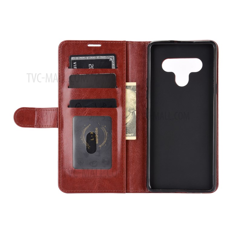Crazy Horse Skin Leather Protective Shell with Card Slots and Cash Pocket for LG Stylo 6 - Brown-4