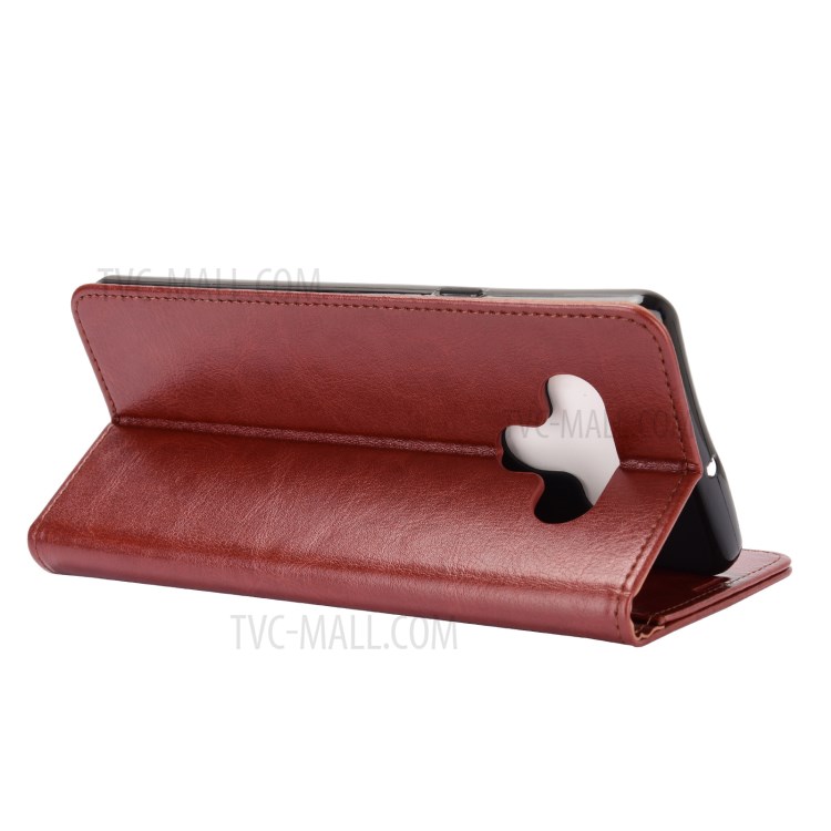 Crazy Horse Skin Leather Protective Shell with Card Slots and Cash Pocket for LG Stylo 6 - Brown-6
