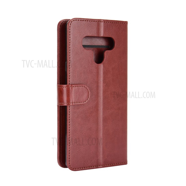 Crazy Horse Skin Leather Protective Shell with Card Slots and Cash Pocket for LG Stylo 6 - Brown-7