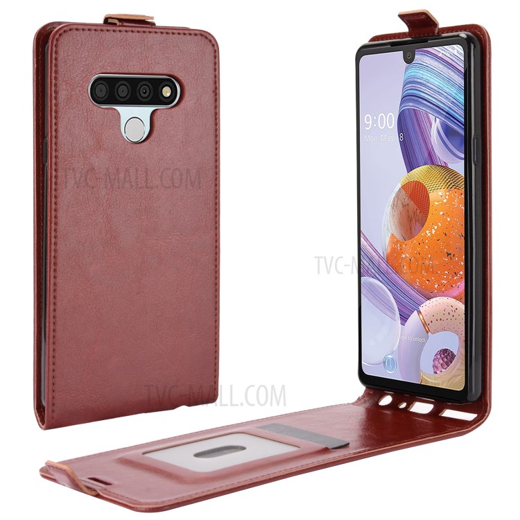 Crazy Horse Surface Vertical Flip Leather Phone Cover Shell for LG Stylo 6 - Brown-2