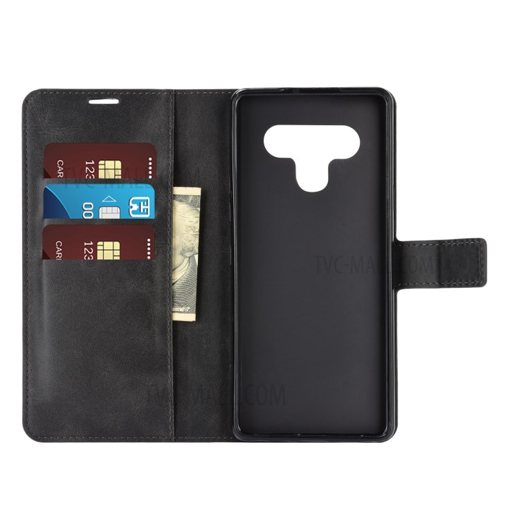Magnetic Buckle Leather Phone Case with Wallet for LG Stylo 6 - Black-4