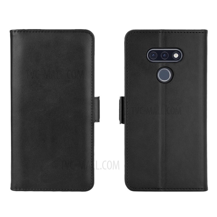 Double Magnetic Clasp Leather Cell Mobile Case for LG Style 3 L-41A - Black-2